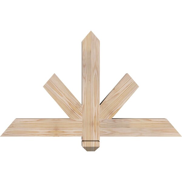 Ekena Millwork Kennewick Smooth Timber Gable Bracket, Douglas Fir, 36"W x 21"H x 3 1/2"D x 3 1/2"F, 14/12 Pitch GBW036X21X0404KEN00SDF - main